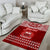 Personalised Toa Samoa Christmas Area Rug Samoa Siva Tau Manuia Le Kerisimasi Red Vibe LT9 - Polynesian Pride