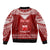 Personalised Toa Samoa Christmas Bomber Jacket Samoa Siva Tau Manuia Le Kerisimasi Red Vibe LT9 - Polynesian Pride