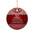 Personalised Toa Samoa Christmas Ceramic Ornament Samoa Siva Tau Manuia Le Kerisimasi Red Vibe LT9 - Polynesian Pride