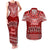 Personalised Toa Samoa Christmas Couples Matching Tank Maxi Dress and Hawaiian Shirt Samoa Siva Tau Manuia Le Kerisimasi Red Vibe LT9 Red - Polynesian Pride