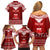 Personalised Toa Samoa Christmas Family Matching Off Shoulder Short Dress and Hawaiian Shirt Samoa Siva Tau Manuia Le Kerisimasi Red Vibe LT9 - Polynesian Pride