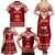 Personalised Toa Samoa Christmas Family Matching Summer Maxi Dress and Hawaiian Shirt Samoa Siva Tau Manuia Le Kerisimasi Red Vibe LT9 - Polynesian Pride