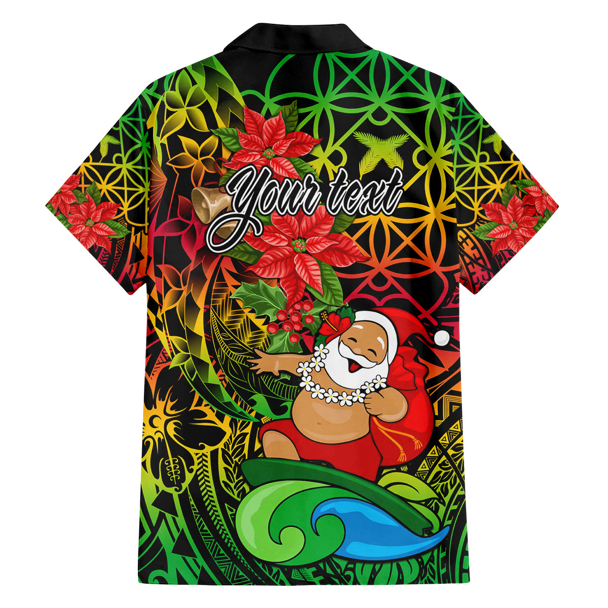 Personalised Vanuatu Joyeux Noel Family Matching Tank Maxi Dress and Hawaiian Shirt Christmas Santas God Yumi LT9 - Polynesian Pride