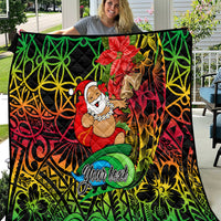 Personalised Vanuatu Joyeux Noel Quilt Christmas Santas God Yumi LT9 Reggae - Polynesian Pride