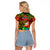 Personalised Vanuatu Joyeux Noel Raglan Cropped T Shirt Christmas Santas God Yumi LT9 - Polynesian Pride