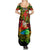 Personalised Vanuatu Joyeux Noel Summer Maxi Dress Christmas Santas God Yumi LT9 - Polynesian Pride