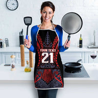 Custom New Zealand Apron Maori Kiwiana Pattern Tukutuku Motif LT9 - Polynesian Pride