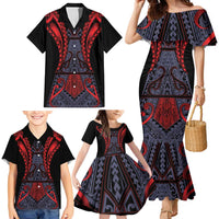 Custom New Zealand Family Matching Mermaid Dress and Hawaiian Shirt Maori Kiwiana Pattern Tukutuku Motif LT9 - Polynesian Pride