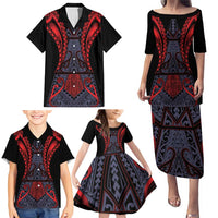Custom New Zealand Family Matching Puletasi and Hawaiian Shirt Maori Kiwiana Pattern Tukutuku Motif LT9 - Polynesian Pride