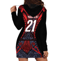 Custom New Zealand Hoodie Dress Maori Kiwiana Pattern Tukutuku Motif LT9 - Polynesian Pride