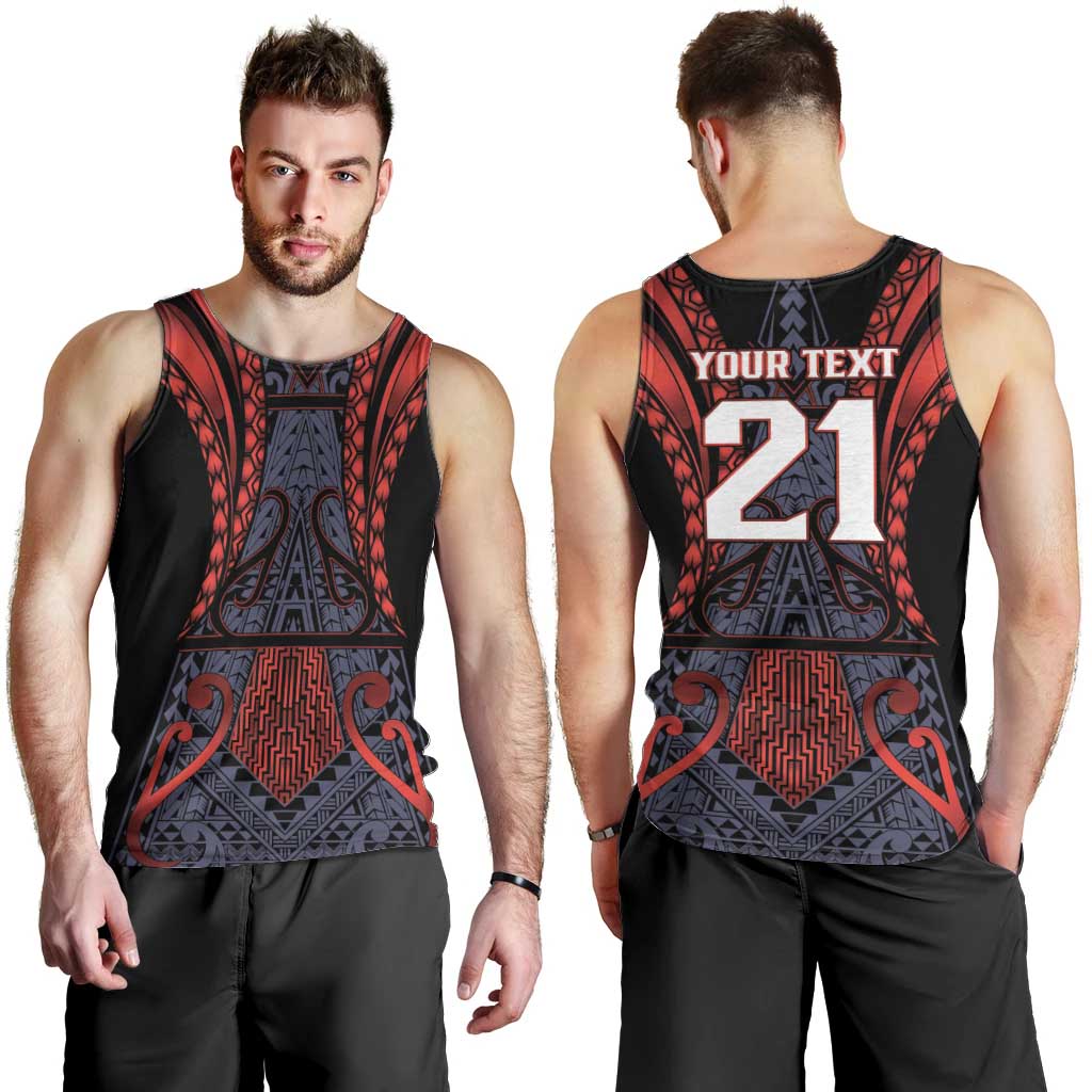Custom New Zealand Men Tank Top Maori Kiwiana Pattern Tukutuku Motif