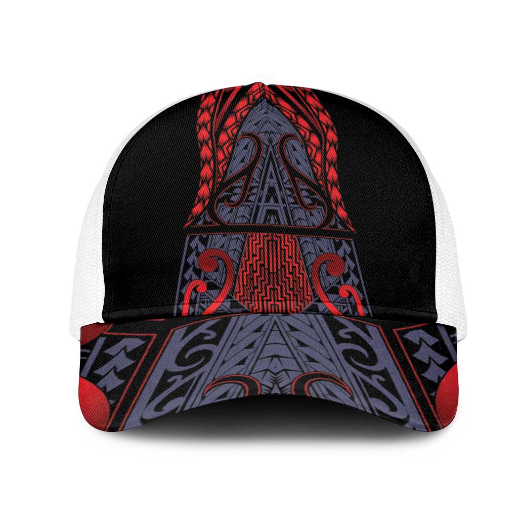New Zealand Mesh Trucker Cap Maori Kiwiana Pattern Tukutuku Motif