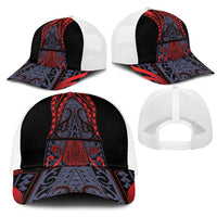 New Zealand Mesh Trucker Cap Maori Kiwiana Pattern Tukutuku Motif