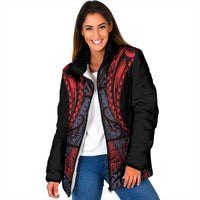 Custom New Zealand Padded Jacket Maori Kiwiana Pattern Tukutuku Motif