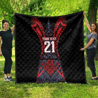 Custom New Zealand Quilt Maori Kiwiana Pattern Tukutuku Motif