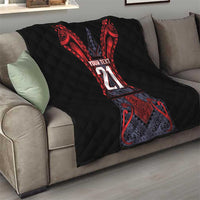 Custom New Zealand Quilt Maori Kiwiana Pattern Tukutuku Motif