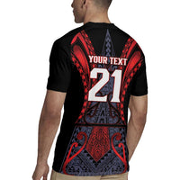 Custom New Zealand Rugby Jersey Maori Kiwiana Pattern Tukutuku Motif