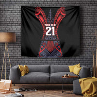 Custom New Zealand Tapestry Maori Kiwiana Pattern Tukutuku Motif