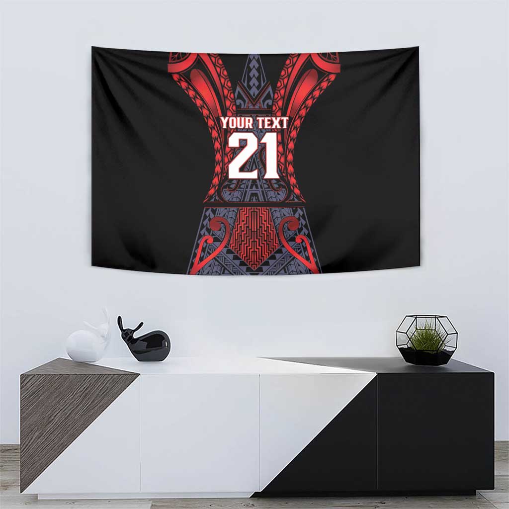 Custom New Zealand Tapestry Maori Kiwiana Pattern Tukutuku Motif