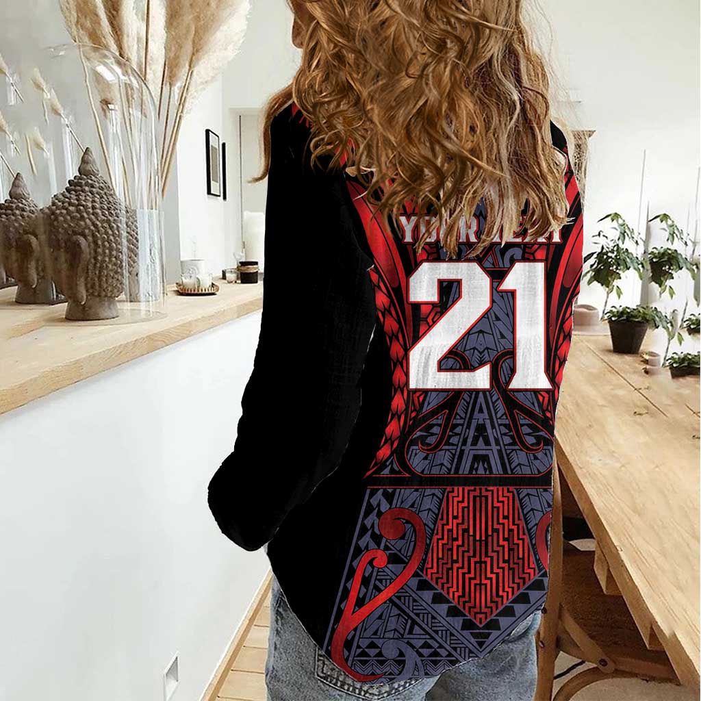 Custom New Zealand Women Casual Shirt Maori Kiwiana Pattern Tukutuku Motif LT9 - Polynesian Pride