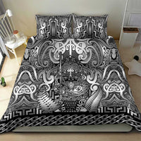 New Zealand Taiaha Maori Bedding Set Kiwikiwi Minimalist Silver Fern Tukutuku Motif LT9 - Polynesian Pride