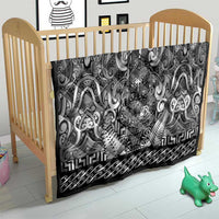 New Zealand Taiaha Maori Quilt Kiwikiwi Minimalist Silver Fern Tukutuku Motif LT9 - Polynesian Pride