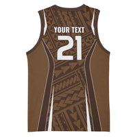 Custom Oceania Football Bula Fiji Basketball Jersey Polynesian Tribal Pattern