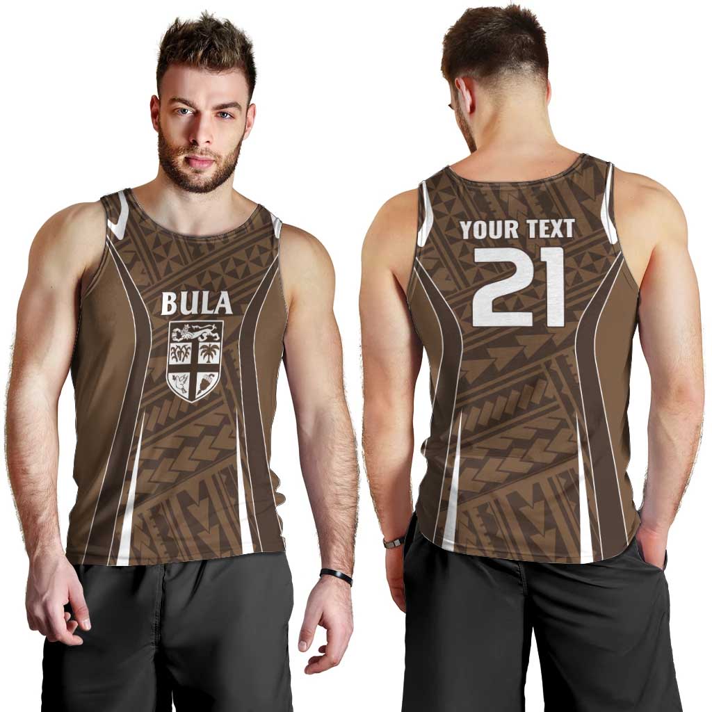Custom Oceania Football Bula Fiji Men Tank Top Polynesian Tribal Pattern
