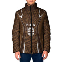 Custom Oceania Football Bula Fiji Padded Jacket Polynesian Tribal Pattern
