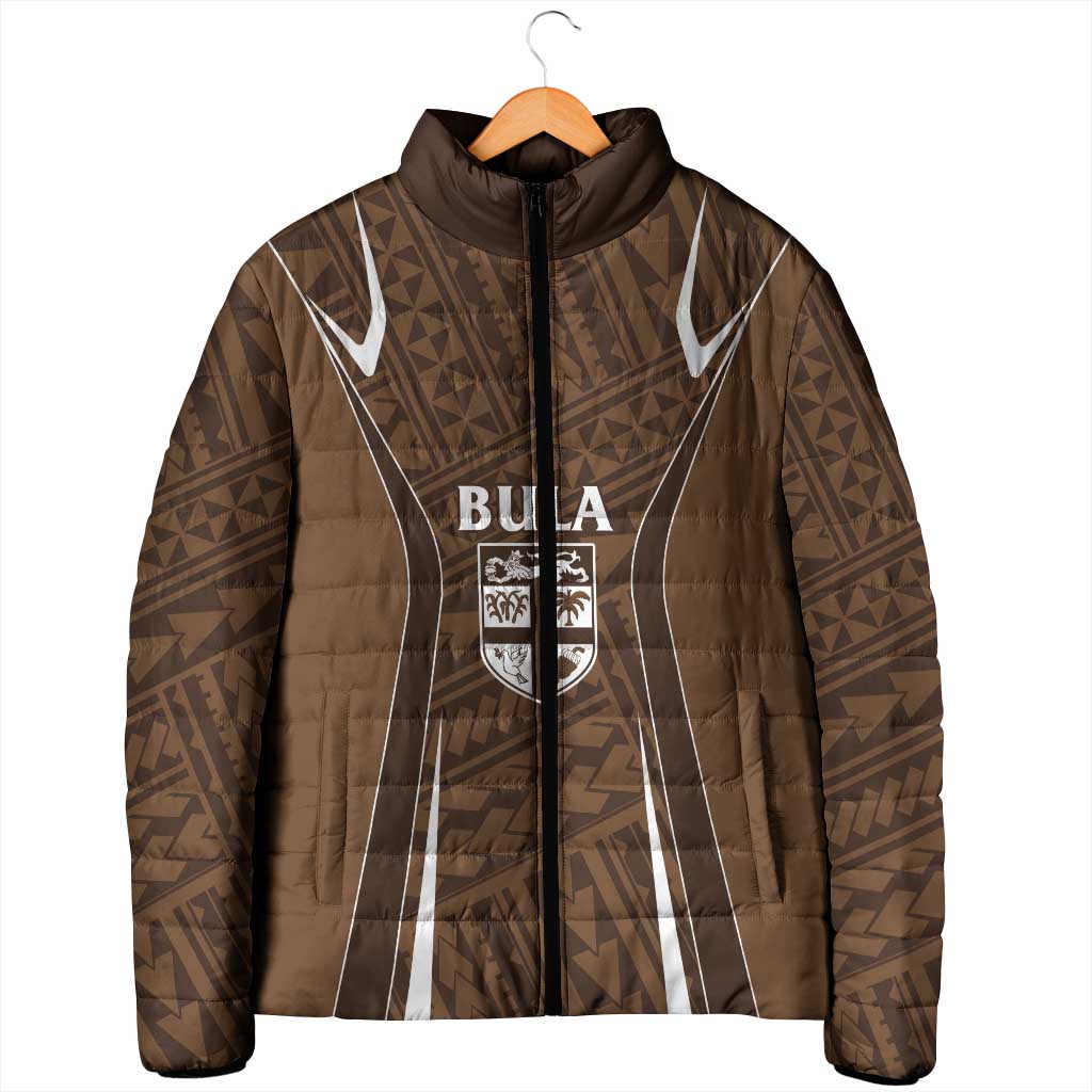 Custom Oceania Football Bula Fiji Padded Jacket Polynesian Tribal Pattern