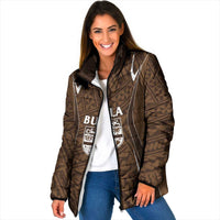 Custom Oceania Football Bula Fiji Padded Jacket Polynesian Tribal Pattern