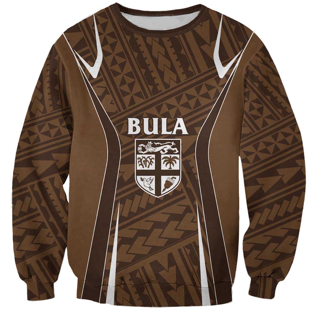 Custom Oceania Football Bula Fiji Sweatshirt Polynesian Tribal Pattern