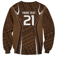 Custom Oceania Football Bula Fiji Sweatshirt Polynesian Tribal Pattern