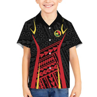 Custom Oceania Football Papua New Guinea Kid Hawaiian Shirt Polynesian Tribal Pattern