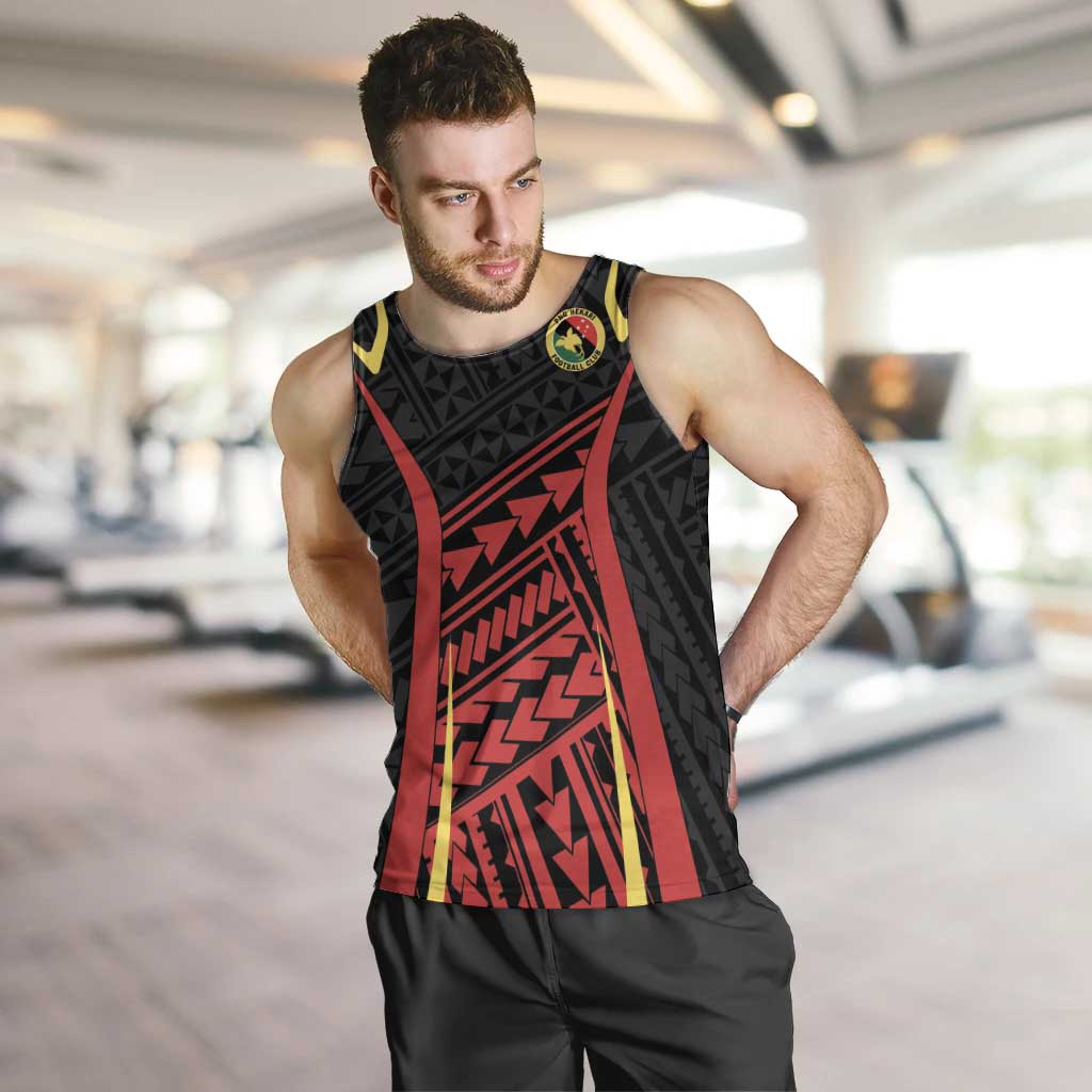 Custom Oceania Football Papua New Guinea Men Tank Top Polynesian Tribal Pattern