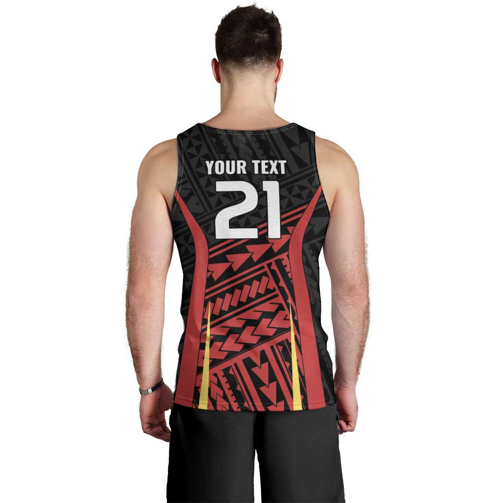 Custom Oceania Football Papua New Guinea Men Tank Top Polynesian Tribal Pattern