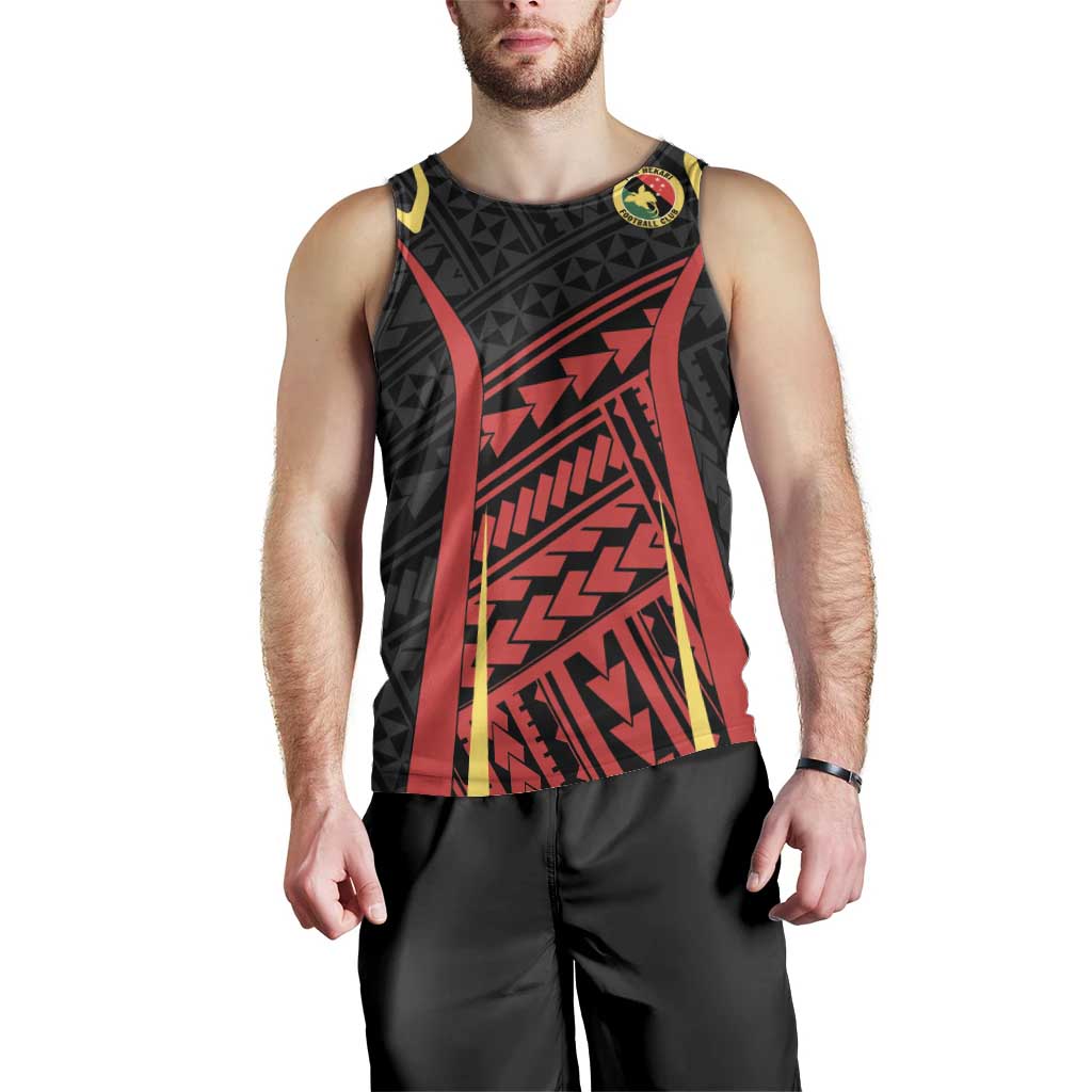 Custom Oceania Football Papua New Guinea Men Tank Top Polynesian Tribal Pattern