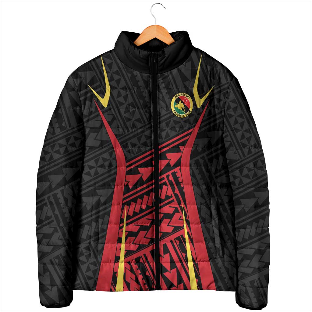 Custom Oceania Football Papua New Guinea Padded Jacket Polynesian Tribal Pattern