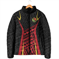Custom Oceania Football Papua New Guinea Padded Jacket Polynesian Tribal Pattern