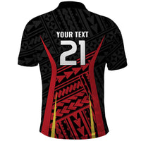 Custom Oceania Football Papua New Guinea Polo Shirt Polynesian Tribal Pattern