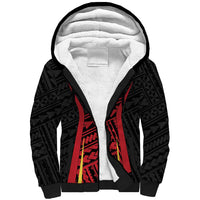 Custom Oceania Football Papua New Guinea Sherpa Hoodie Polynesian Tribal Pattern