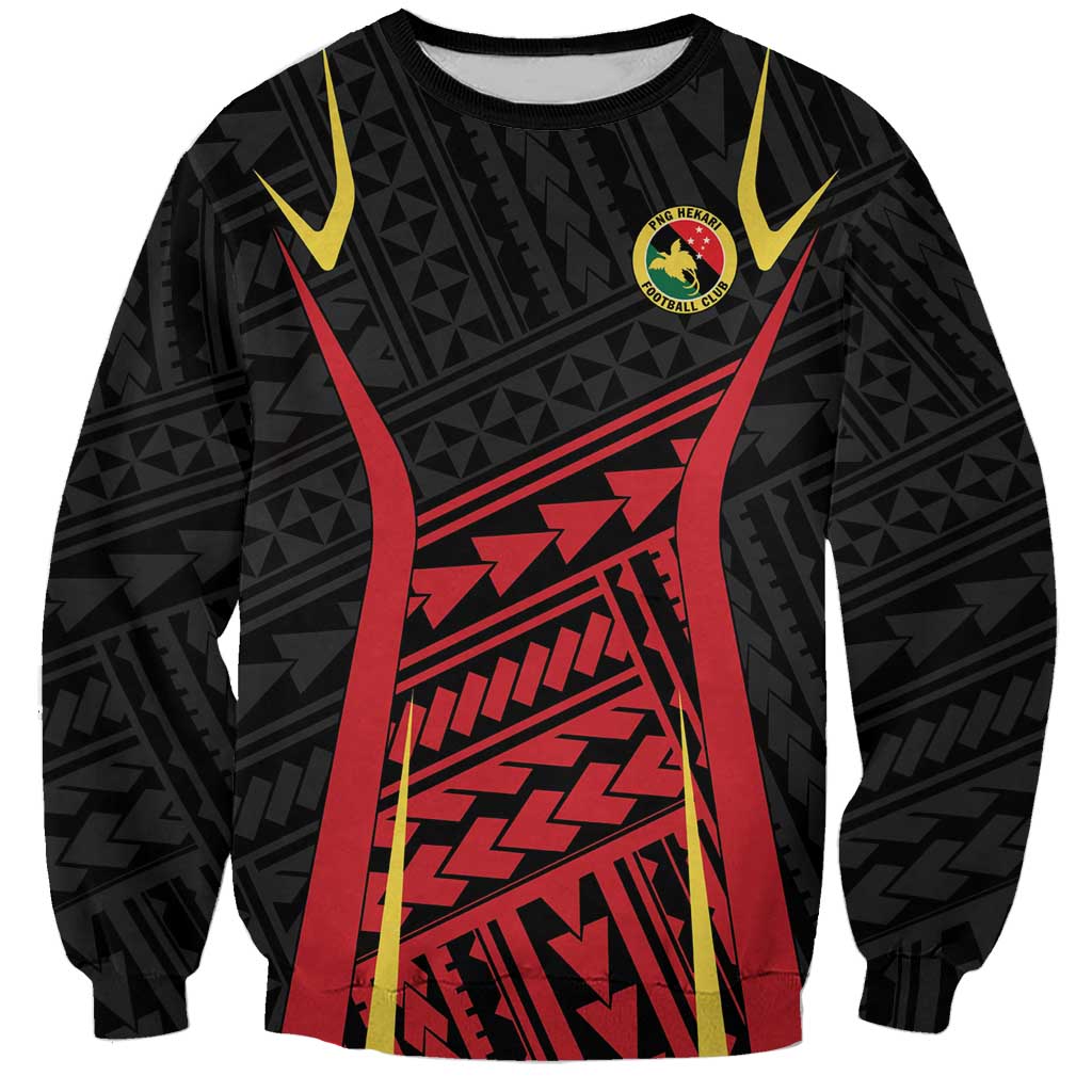Custom Oceania Football Papua New Guinea Sweatshirt Polynesian Tribal Pattern