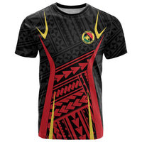 Custom Oceania Football Papua New Guinea T Shirt Polynesian Tribal Pattern