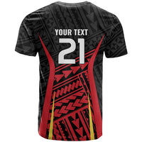 Custom Oceania Football Papua New Guinea T Shirt Polynesian Tribal Pattern