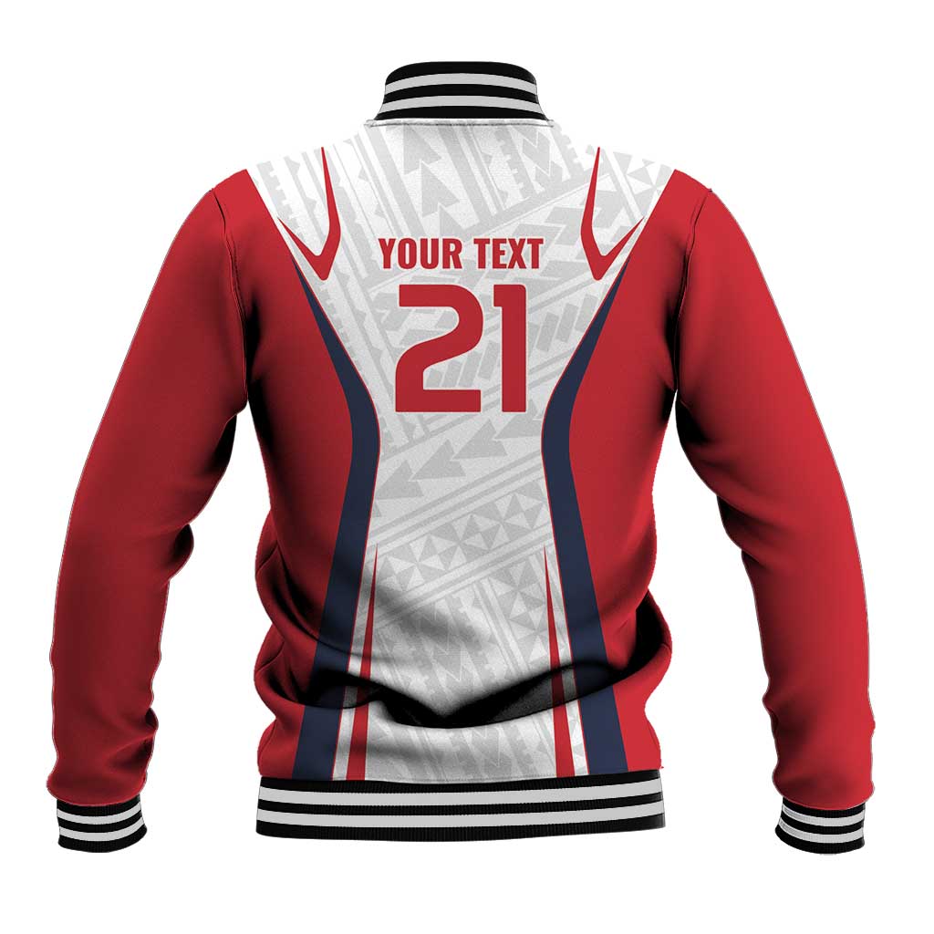 Custom Oceania Football Tahiti Baseball Jacket Polynesian Tribal Pattern