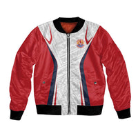 Custom Oceania Football Tahiti Bomber Jacket Polynesian Tribal Pattern