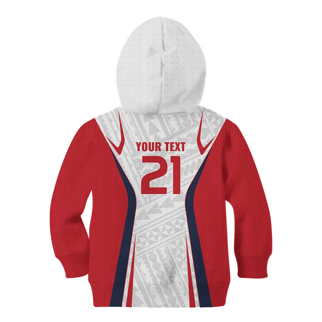 Custom Oceania Football Tahiti Kid Hoodie Polynesian Tribal Pattern