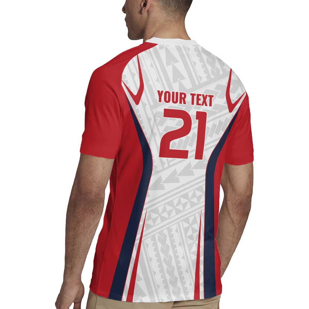 Custom Oceania Football Tahiti Rugby Jersey Polynesian Tribal Pattern