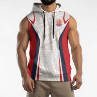 Custom Oceania Football Tahiti Sleeveless Hoodie Polynesian Tribal Pattern