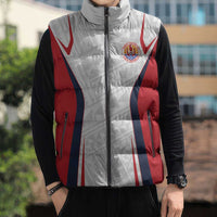 Custom Oceania Football Tahiti Sleeveless Puffer Jacket Polynesian Tribal Pattern